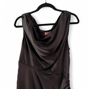 Show Me Your MuMu Black Satin Dress- Size Large